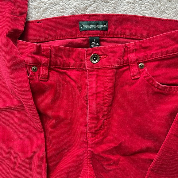 Ralph Lauren green label red corduroy pants bootcut - Picture 2 of 4